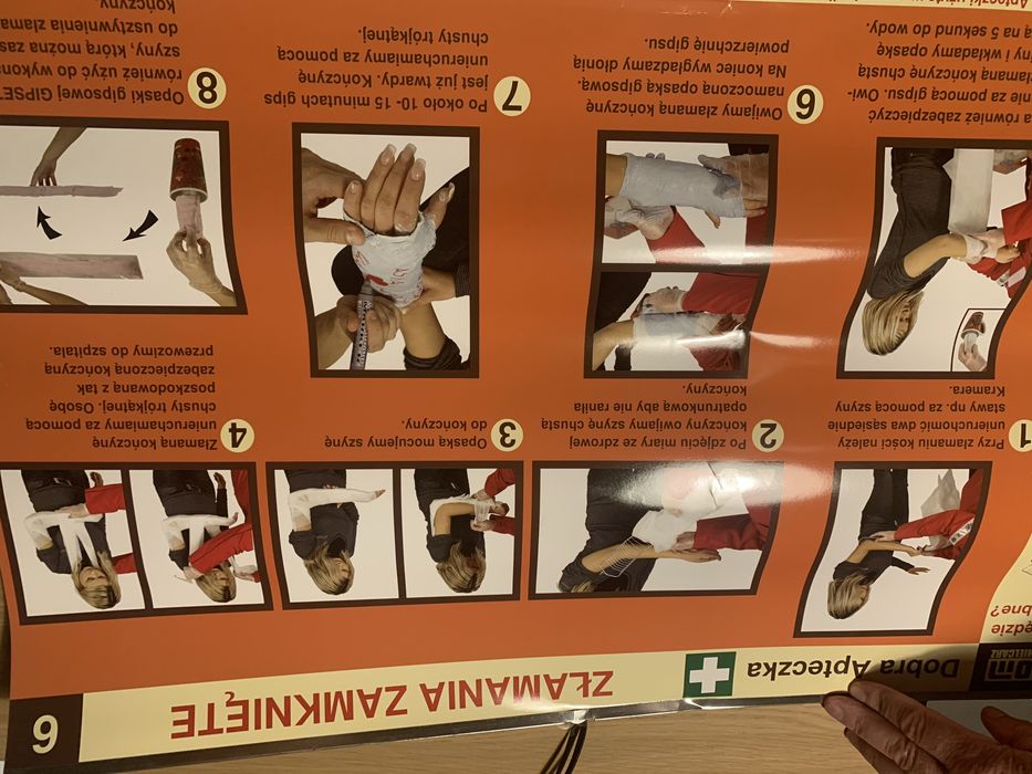 Plakat ( 6 sztuk) instrukcja pierwsza pomoc