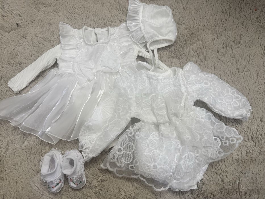 Комплект нарядных платьев-боди 3-6