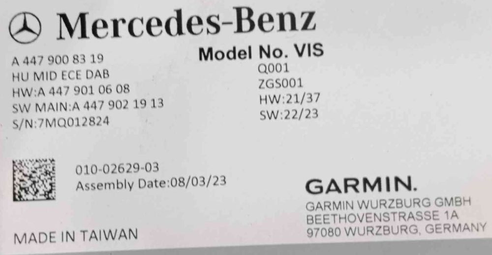 Rádio / Auto Rádio A4479008319 - MERCEDES-BENZ VITO Tourer
