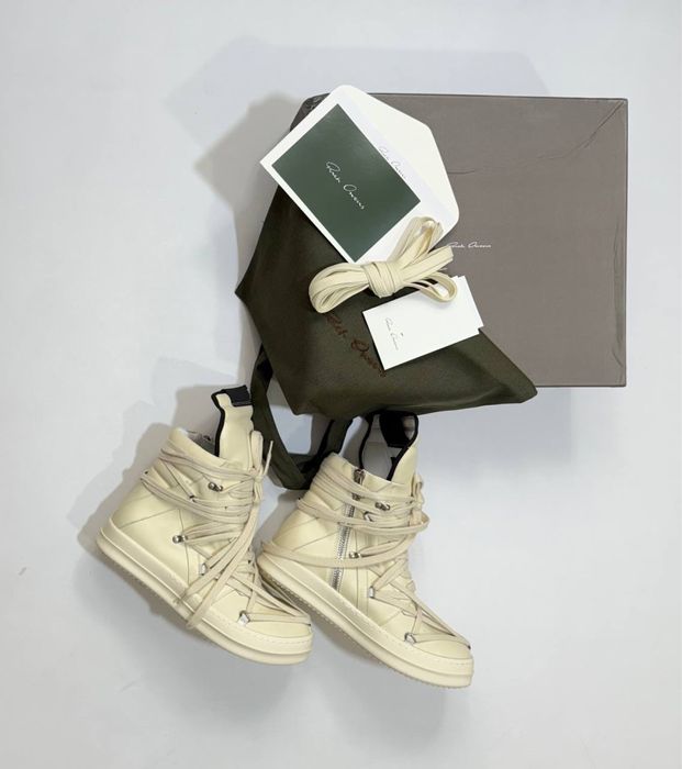 Кеды Rick Owens Geobasket Hexagram Shoe white-black 43 44: 7