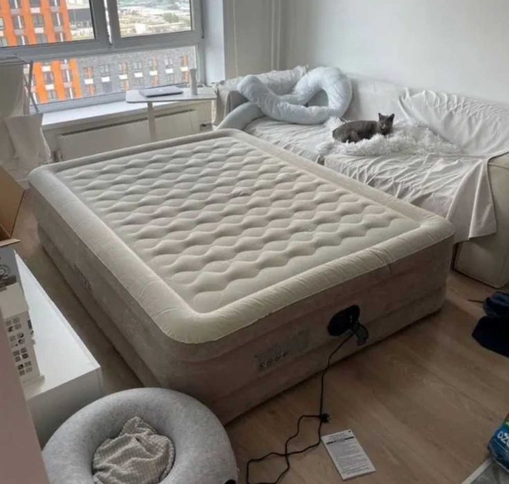 ‼️ Надувне ліжко Intex двоспальне 203×152×48 | Матрац Ліжко з насосом