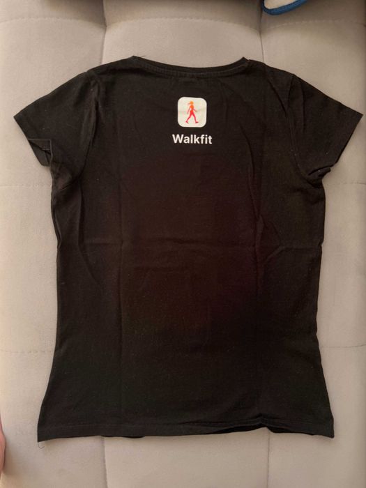 czarny T-shirt 100% bawełna Walk Fit