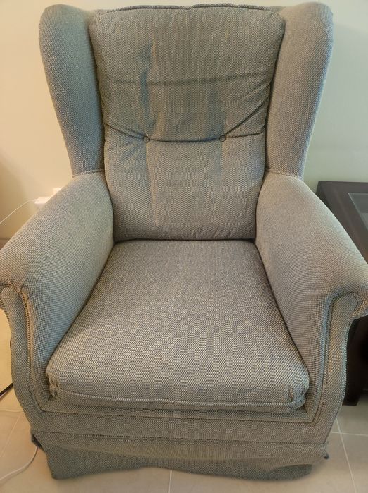 Poltrona de tecido, giratória