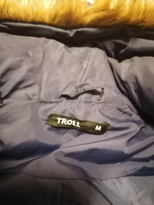 Kurtka długa Troll M 38 40 niebieski granat