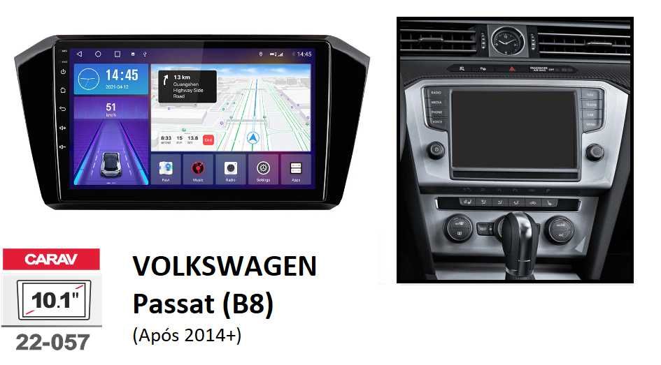 (NOVO) Rádio 2DIN • Volkswagen PASSAT B8 • Android 4+64GB