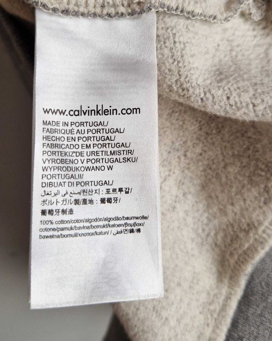 Super modna szara bluza oversize CALVIN KLEIN 36 S duże logo