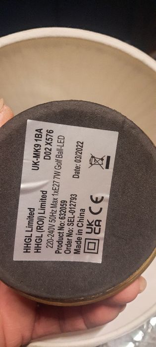 Lampka nocna biała