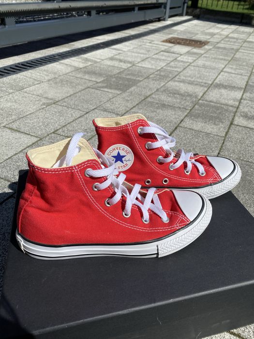 Buty converse czerwone wysokie dla dziewczynki/ chłopaka roz.33