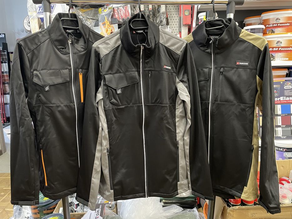 Куртка softshell мужская водоот. ЧЕРНАЯ с вставк. M/Л/ХЛ/ХХЛ PARKSIDE
