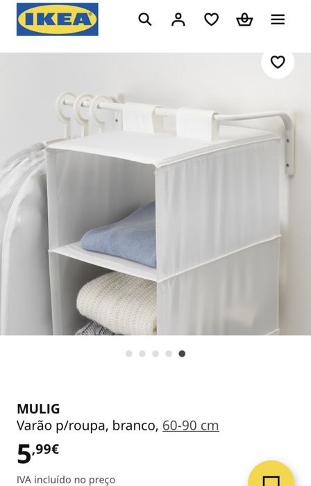 Varão para roupa Mulig-Ikea