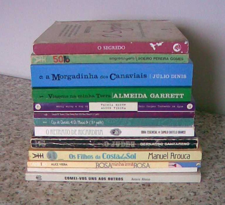 Lote com 13 livros - literatura portuguesa - venda individual