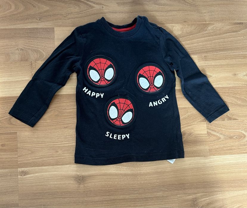 Chlopieca bluzka spideram czarna czerwona dlugi rekaw maski