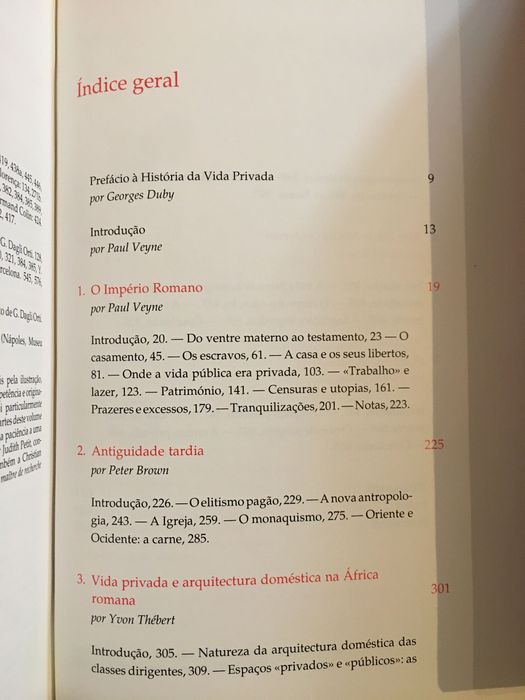 História da Vida Privada. Do Império Romano ao Renascimento