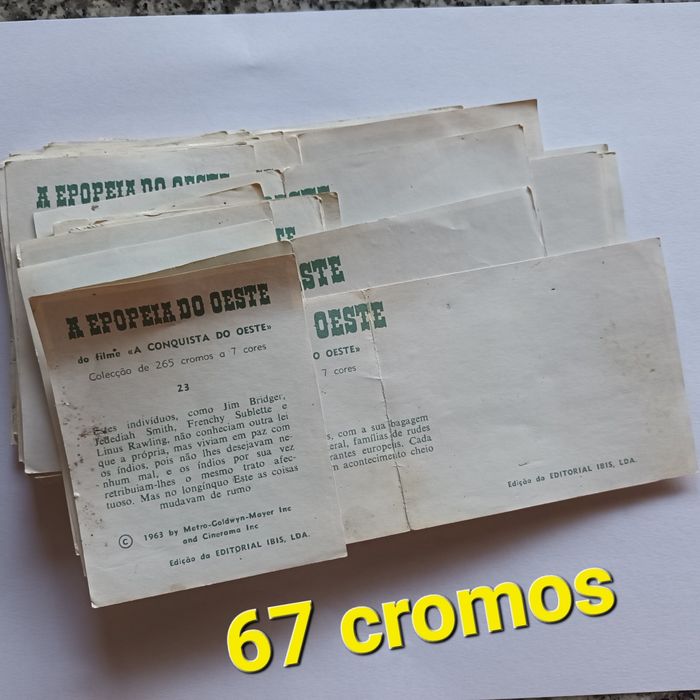 67 cromos A epopeia do oeste comos
