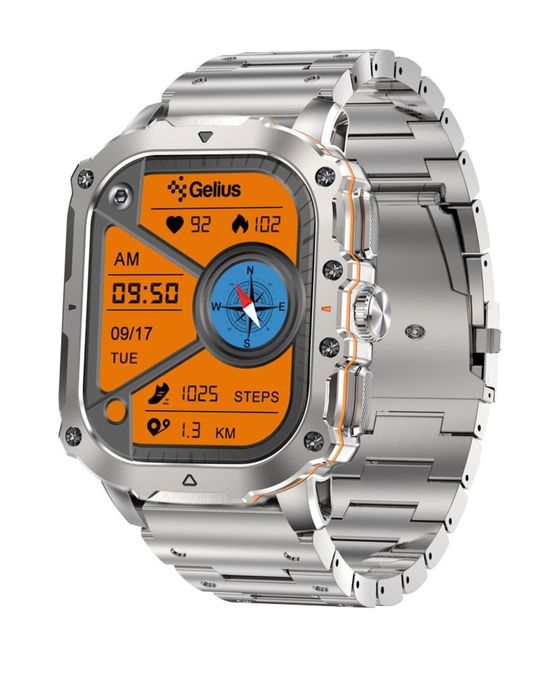 Смарт годинник Gelius Tactical Heavy (GP-SW016) Black Chrome/Silver Titan