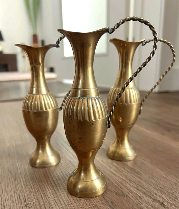 3 X Antigas Jarras bronze.