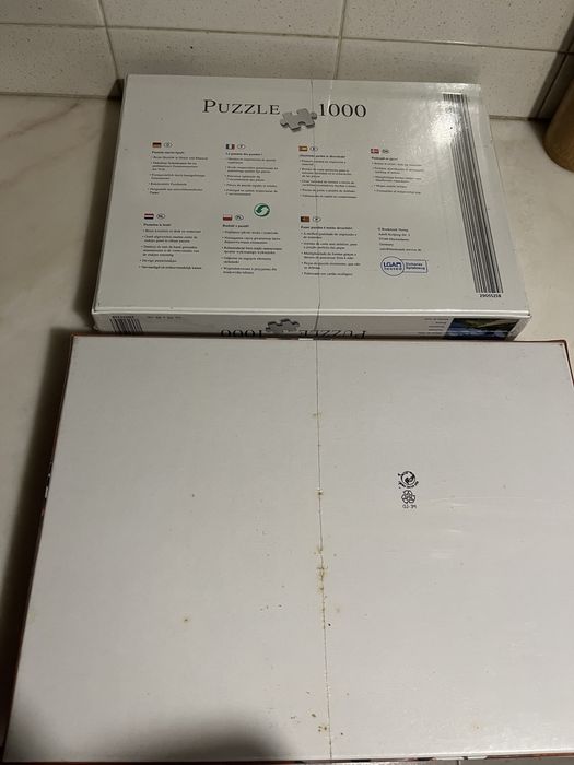 2 puzzles NOVOS selados - 1000 peças Anne Geddes e moinho