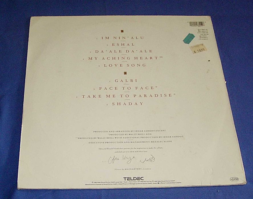 Ofra Haza – Shaday Lp