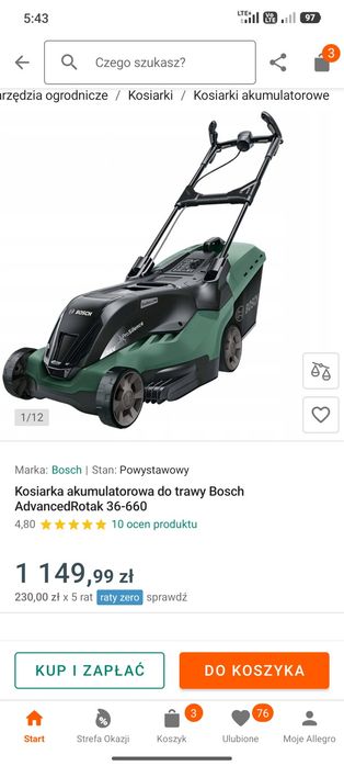 Kosiarka elektryczna Bosch Advenced Rotak 660