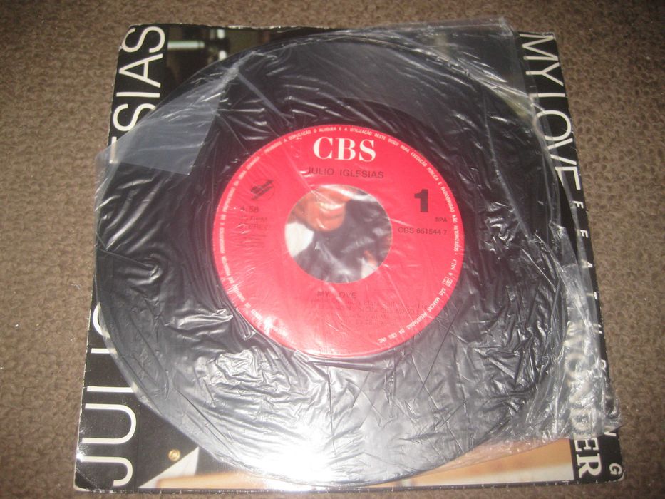 Vinil Single 45 rpm do Julio Iglesias & Stevie Wonder "My Love"