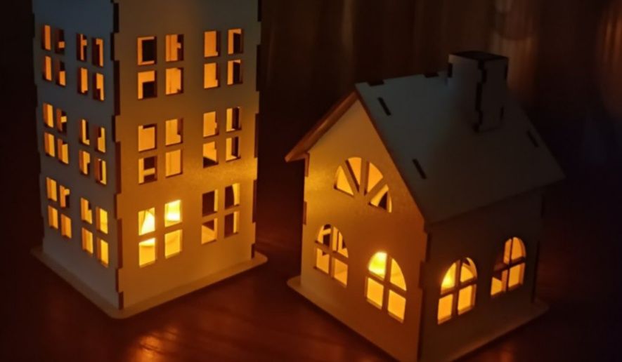 Набір будиночоків, заготовка новорічна