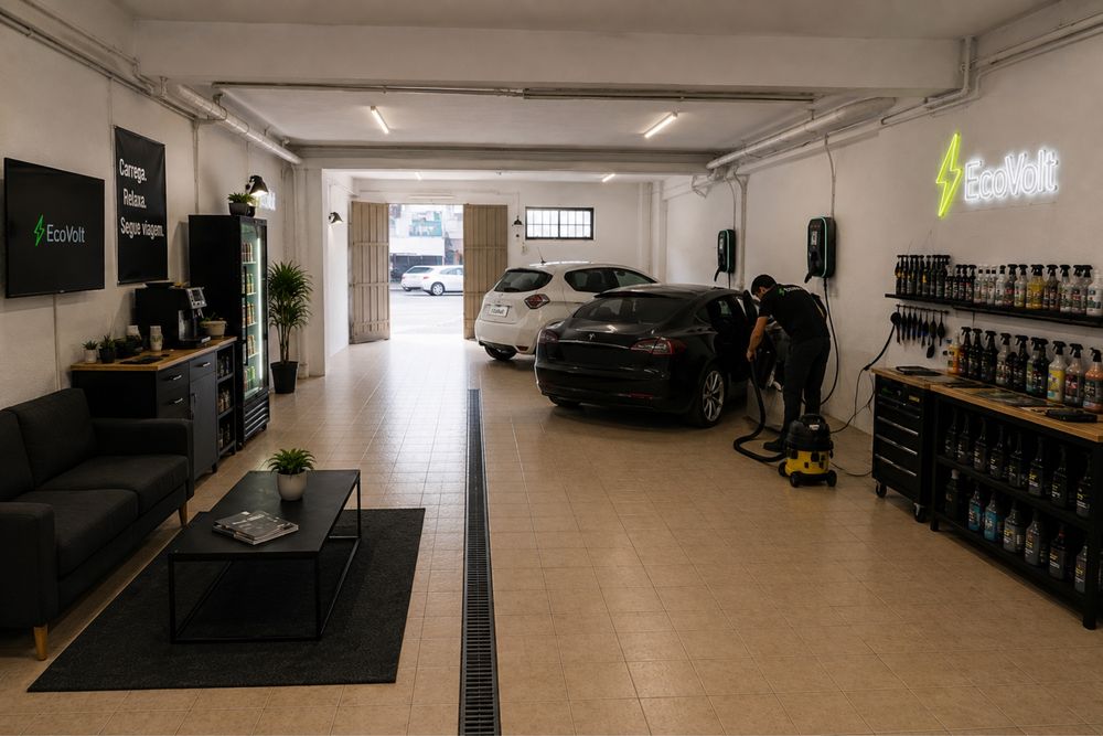 Espaço de carregamento EV ilimitado
