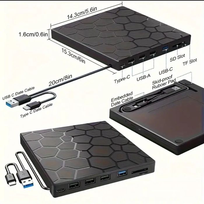 Gravador leitor CD/DVD externo