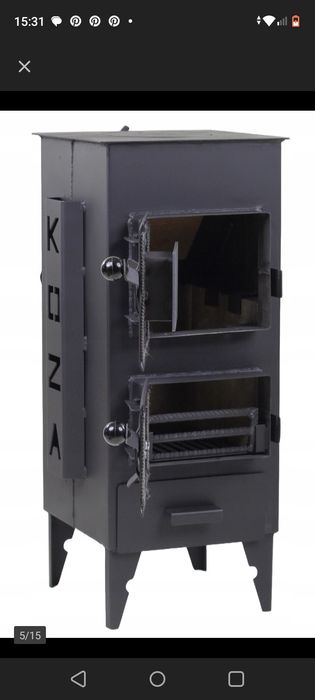 Solidny piecyk szamotowy KOZA gruba stal, atest