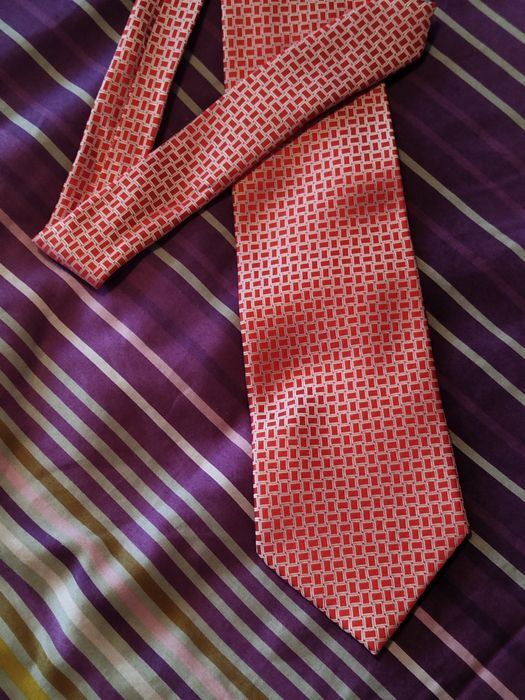 Czerwony we wzór kratka krawat Metamorfosi