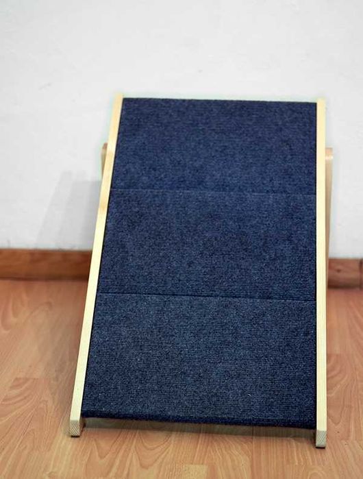 Escada e Rampa 2-em-1 Dobrável para Pets – Madeira- Suporta cães