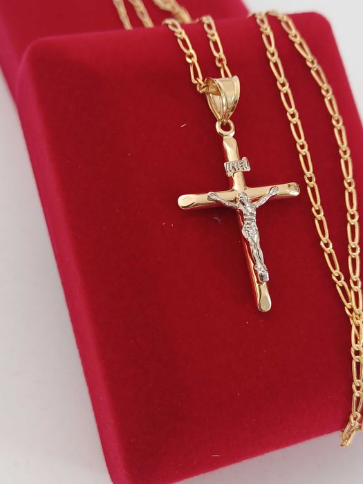 Łańcuszek złoty z krzyżykiem 14 karat 585
