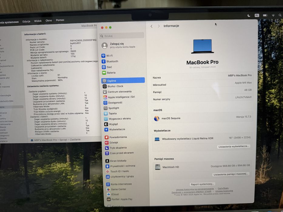 MacBook Pro 16” M4 Max 48GB ram 1 TB SSD