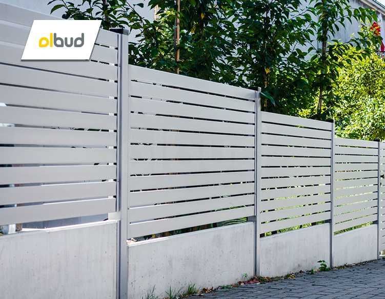 Ogrodzenie nowoczesne KONSPORT P82 poziome- dostawa, montaż Szymbark