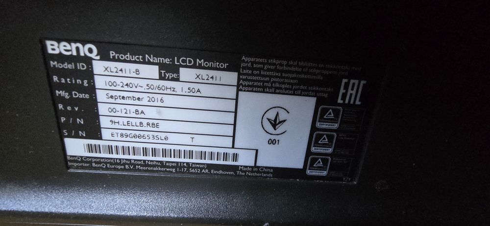 Monitor BenQ xl2411 24 cale 144hz