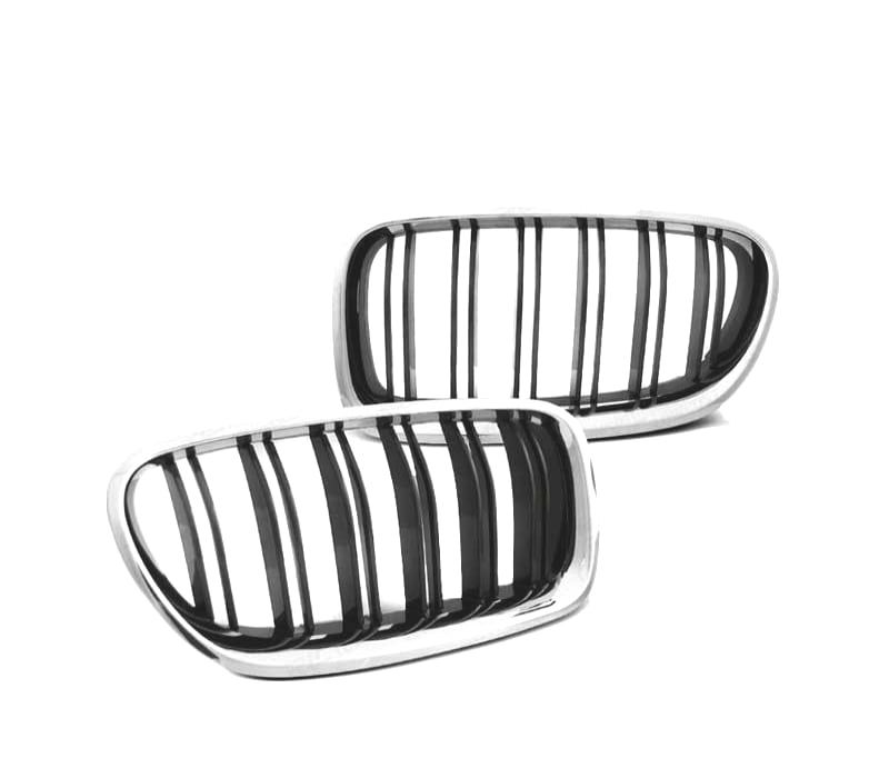 GRELHAS BMW F10 F11 10-16 LOOK M5 CROMADO PRETO BRILHANTE