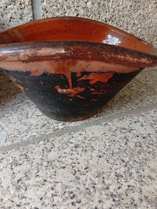 Lote de 3 arrozeiras ovais em barro