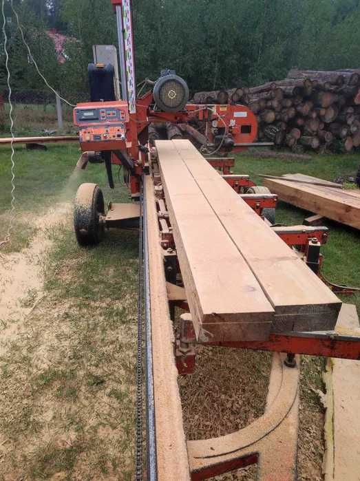 Tartak objazdowy, trak mobilny, przecieranie drewna u klienta.