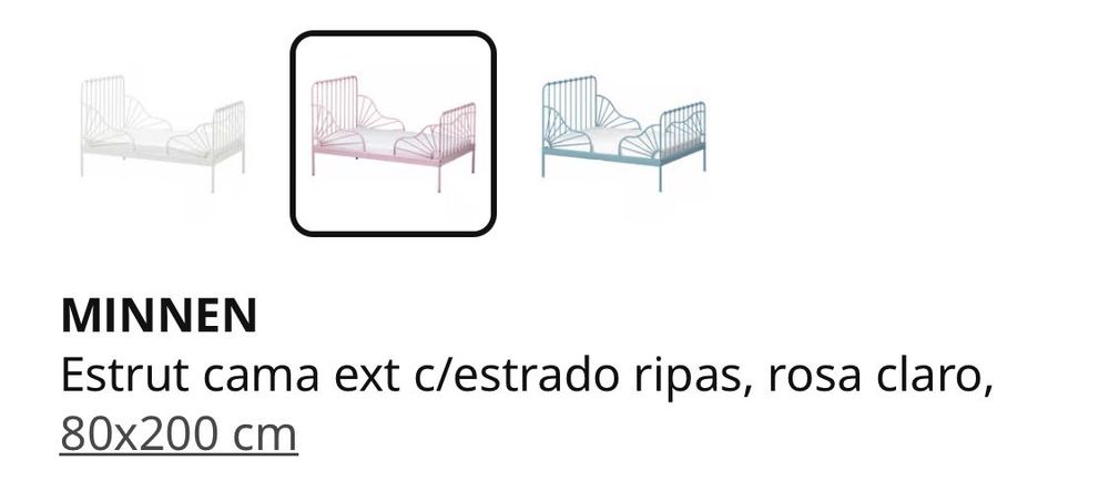 Cama criança IKEA - modelo Minnen cor amarelo