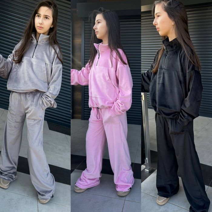 Детский велюровый спортивный костюм/Дитячий велюровий спорт костюм SL