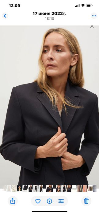 Черный базовый пиджак Mango