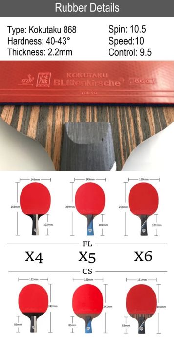 ТОП за ціна/якість!!!  Професійні ракетки для настільного тенісу