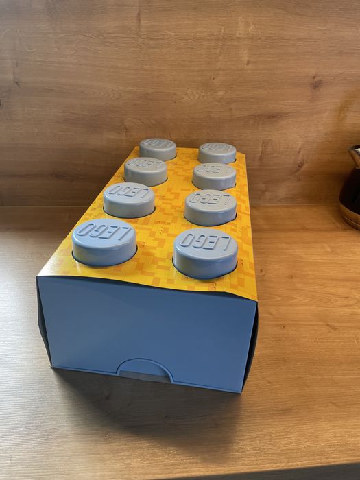 Lego pojemnik na zabawki błekitny nowy 50/25