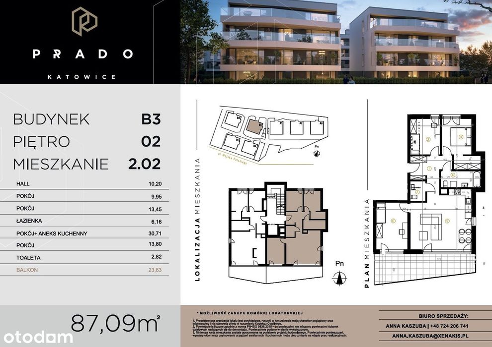 PROMOCJA !!! | Prado Katowice | mieszkanie 4-pok. | B3_2_02