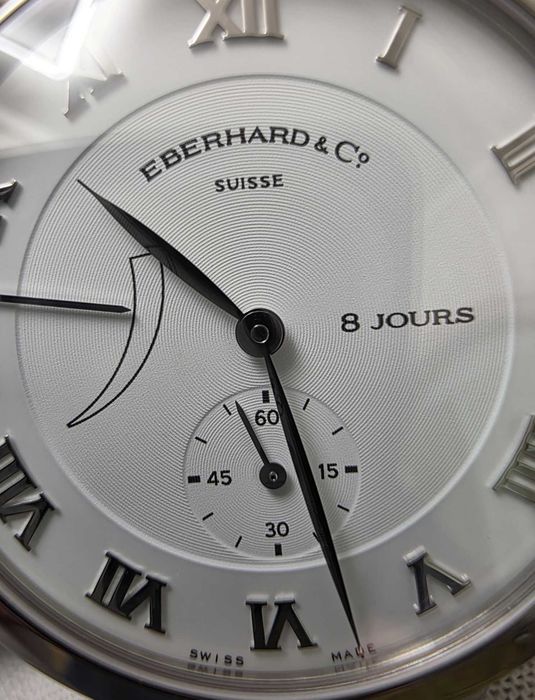 Чоловічий годинник Eberhard & Co 21022 White Mechanical 8 Days Power reserve 39.5 mm