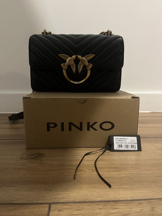 Pinko torebka black sherpa