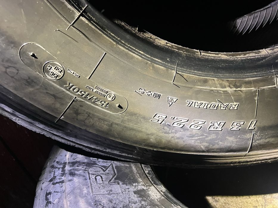 Шины бу 7 шт резина 13р22,5 Бриджстоун