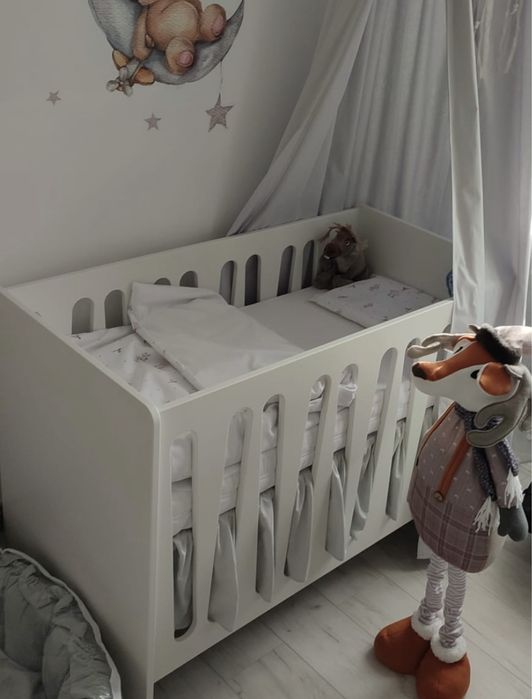 Łóżeczko dziecięce Moon białe