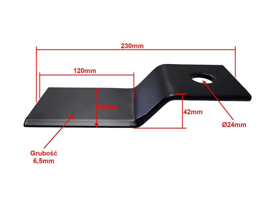 Nóż kosiarki sadowniczej rozdrabniacz 230mm