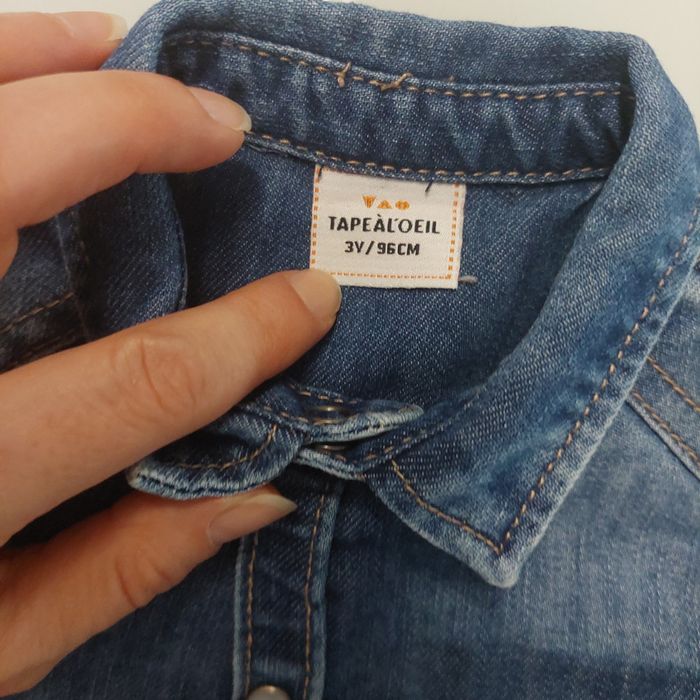 Koszula rozpinana miekki jeans francuska tape a loeil 3 lata