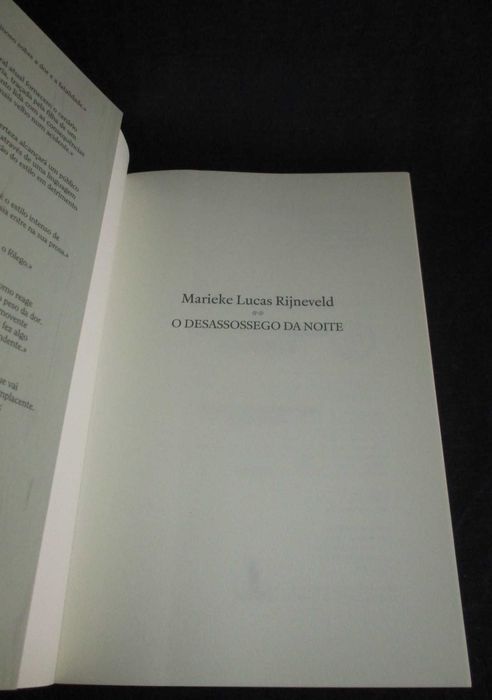 Livro O Desassossego da Noite Maurice Lucas Rijneveld